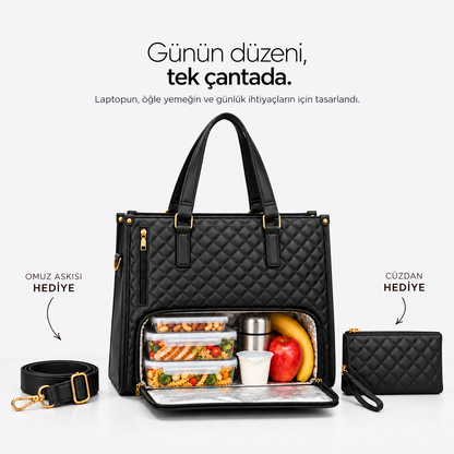 Modivra® 3’ü 1 Arada Deri Tote Çanta